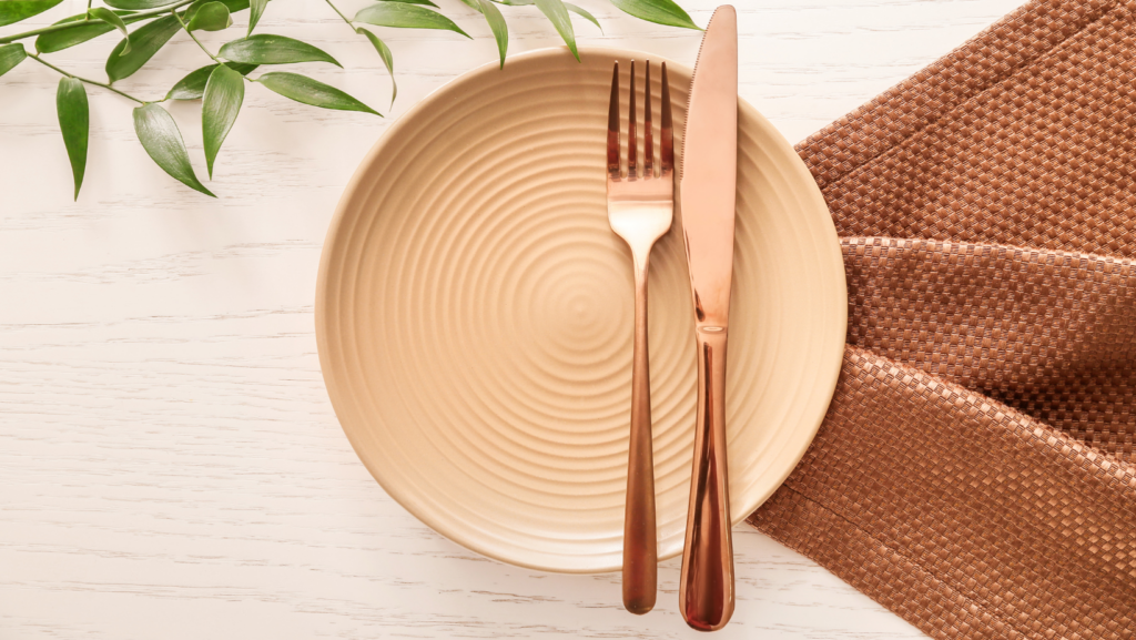 Blog 4 'A single place setting at a table, prepared calmly for a mea